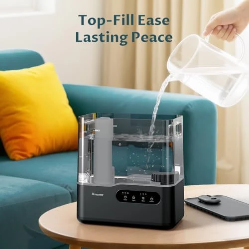 5L Large Room Humidifier with Essential Oil Tray and Mood Light — Humidifier, BREEZOME