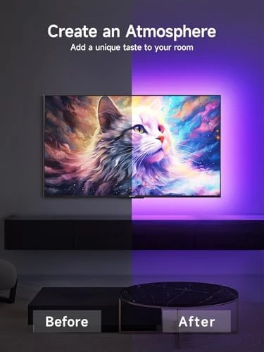 LED Lights for TV, 16.4ft with Music Sync & App Control — LED Strip Lights, KANTUTOE