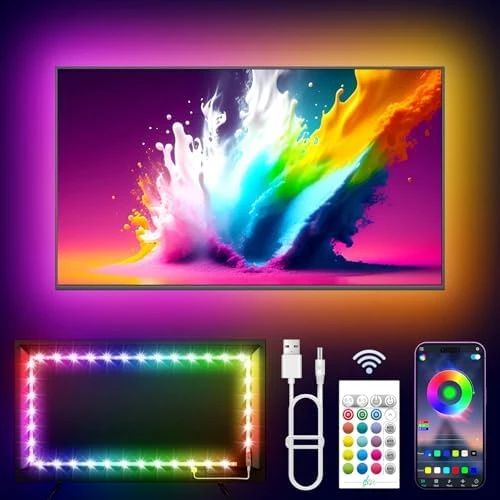 LED Lights for TV, 16.4ft with Music Sync & App Control — LED Strip Lights, KANTUTOE