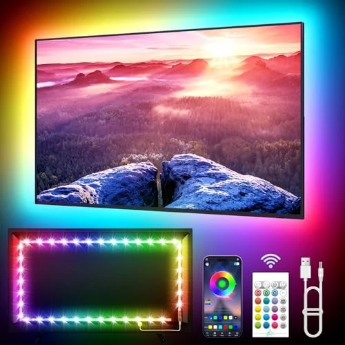 LED Lights for TV, 16.4ft with Music Sync & App Control — LED Strip Lights, KANTUTOE