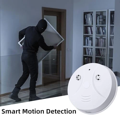 Smart Wireless WiFi Camera Smoke Detector Hidden Camera 1080P Video — Security Camera, eovas