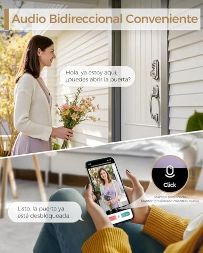 WiFi Smart Lock with Camera - Keyless Entry Deadbolt with Handle Set, 5-in-1 Camera+Doorbell+Fingerprint+Keypad, App... — Smart Lock, Arpha