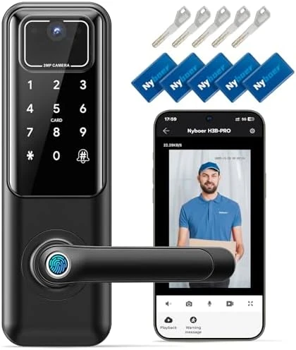 WiFi Video Smart Door Lock with Camera & Doorbell — Smart Lock, Nyboer