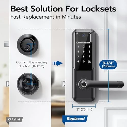 WiFi Video Smart Door Lock with Camera & Doorbell — Smart Lock, Nyboer