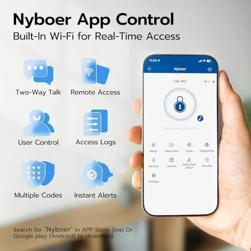 WiFi Video Smart Door Lock with Camera & Doorbell — Smart Lock, Nyboer