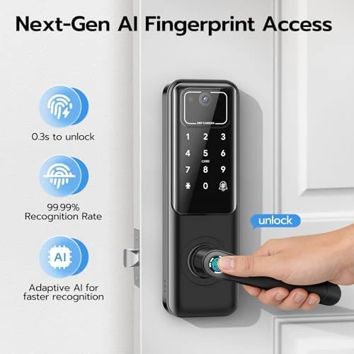 WiFi Video Smart Door Lock with Camera & Doorbell — Smart Lock, Nyboer
