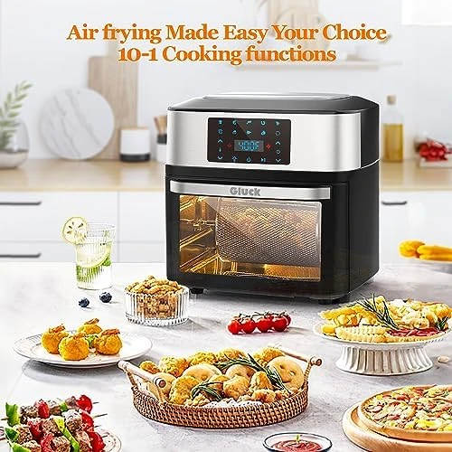 Air Fryer Oven Large 20 QT, 10-in-1 Toaster Oven Air Fryer Combo with Window for Family — Air Fryer, Gluck