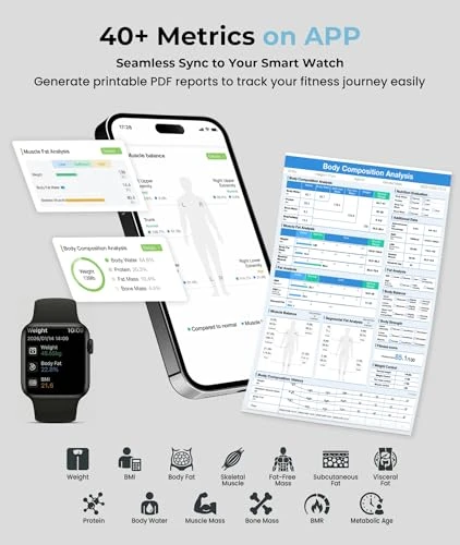 Body Pod Scale with BMI, Body Fat & Muscle Mass — Smart Scale, RINGCO