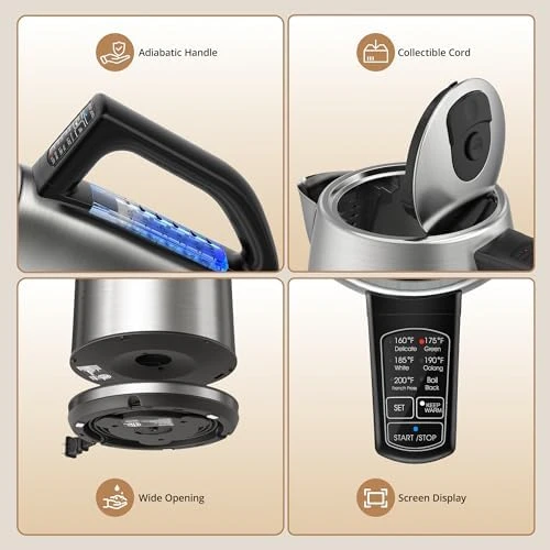 Electric Kettle with 6 Precise Temperature Presets — Electric Kettle, PARIS RHÔNE