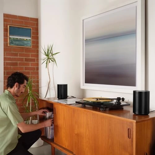 Era 100 - Black - Wireless, Alexa Enabled Smart Speaker (Pack of 2) — Smart Speaker, Sonos