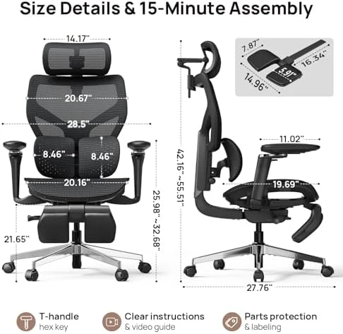 Ergonomic Office Chair with Adaptive Dual-Wing Lumbar Support — Smart Chairs, CabeVibe