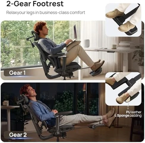 Ergonomic Office Chair with Adaptive Dual-Wing Lumbar Support — Smart Chairs, CabeVibe
