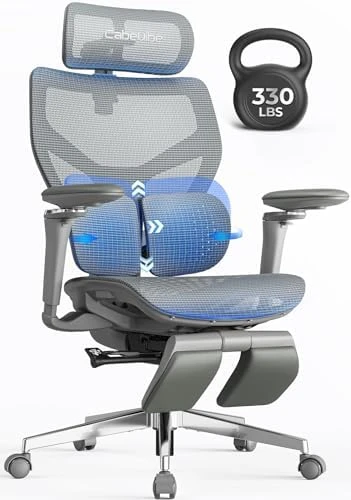 Ergonomic Office Chair with Adaptive Dual-Wing Lumbar Support — Smart Chairs, CabeVibe