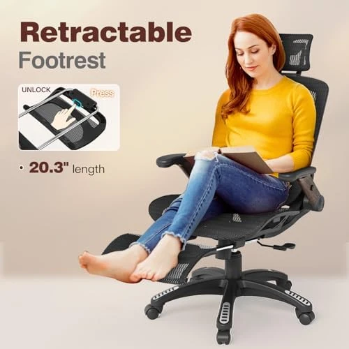 Ergonomic Office Chair with Footrest — Smart Chairs, GABRYLLY