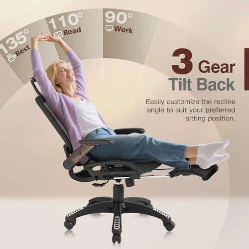 Ergonomic Office Chair with Footrest — Smart Chairs, GABRYLLY