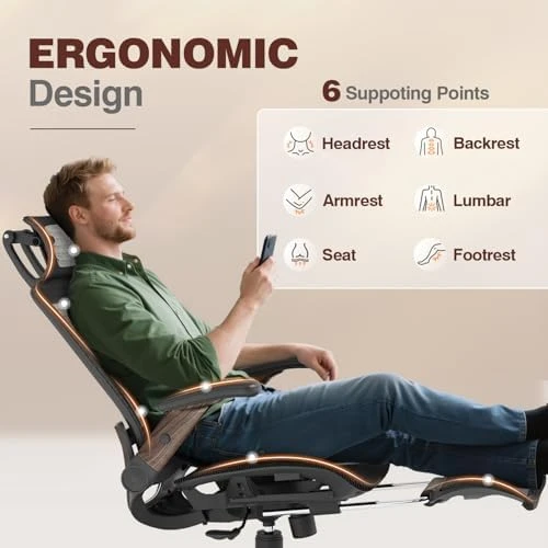 Ergonomic Office Chair with Footrest — Smart Chairs, GABRYLLY