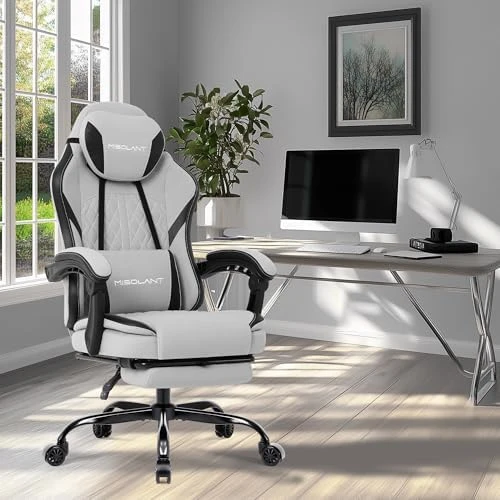 Fabric Gaming Chair with Footrest — Smart Chairs, Misolant