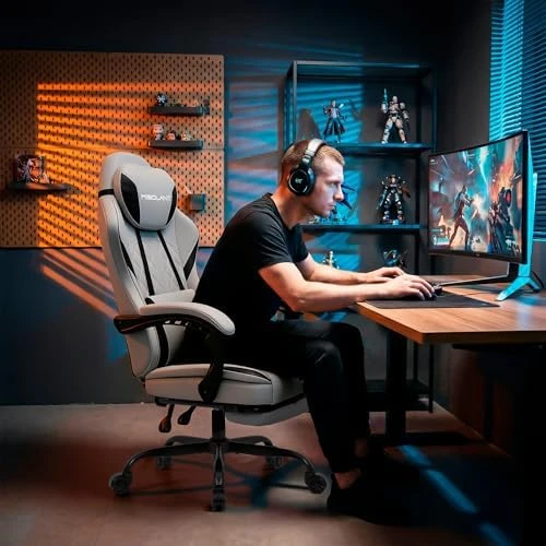 Fabric Gaming Chair with Footrest — Smart Chairs, Misolant