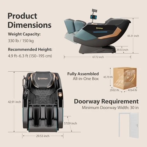 Full Body 4D Zero Gravity Massage Chair Recliner — Massage Chairs, Gethope