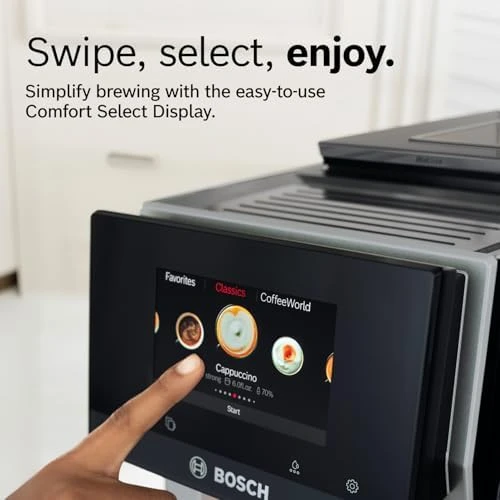 Fully Automatic Coffee and Espresso Machine - 35 Drinks, Double Cup Barista Style Super Coffee Maker - Touchscreen,... — Coffee Maker, BOSCH