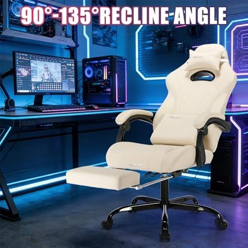 Gaming Chair with Footrest and Massage Lumbar Support — Smart Chairs, NIONIK