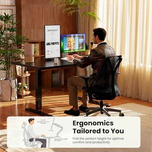 Height Adjustable Electric Standing Desk 55 x 28 Inches — Standing Desk, ErGear