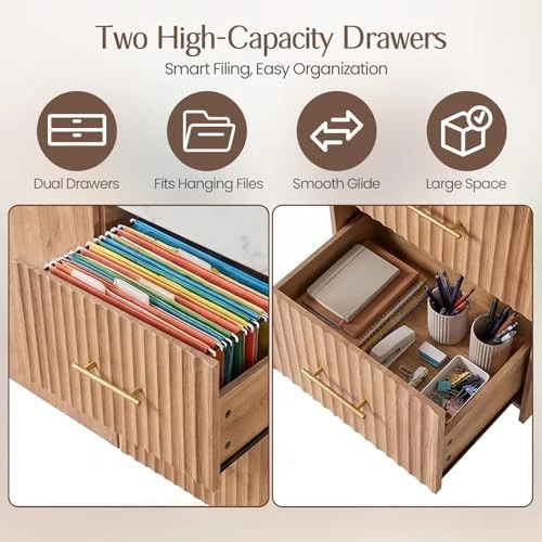 L-Shaped Standing Desk with Drawers and Storage Cabinet — Standing Desk, NORTHSKY