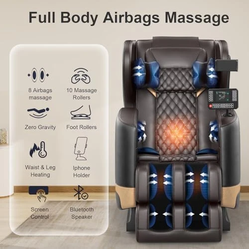 Massage Chair Full Body, Zero Gravity with 10 Fix Rollers — Massage Chairs, FURNIMAT