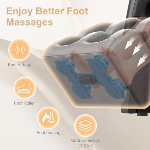 Massage Chair Full Body, Zero Gravity with 10 Fix Rollers — Massage Chairs, FURNIMAT