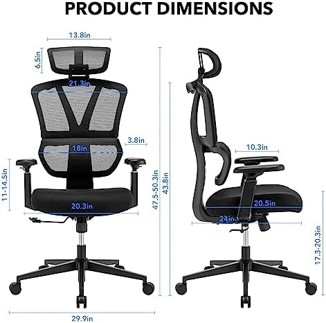 Mesh High Back Ergonomic Office Chair — Smart Chairs, BIKIGIRL