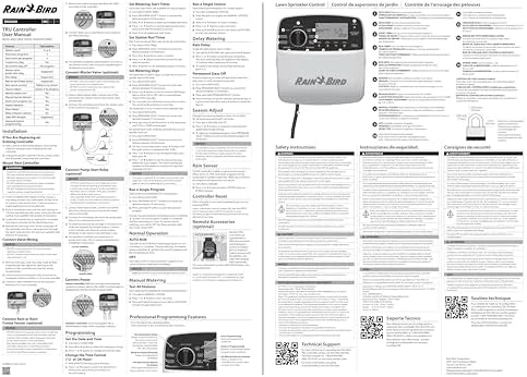 Program-Based Indoor Irrigation Controller/Timer, WiFi Ready, 6-Zone/Station — Irrigation System, Rain Bird