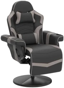 Reclining Gaming Chair with Footrest and Massage — Massage Chairs, LVUYOYO