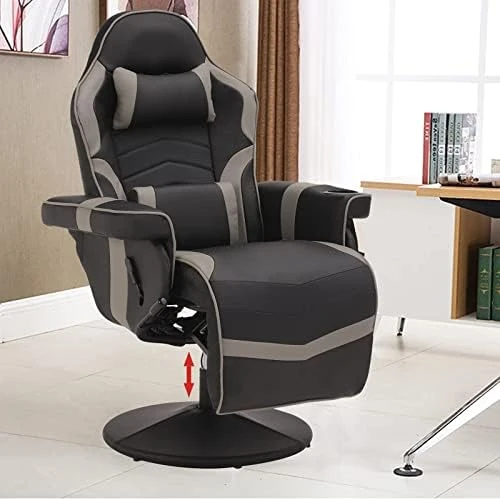 Reclining Gaming Chair with Footrest and Massage — Massage Chairs, LVUYOYO
