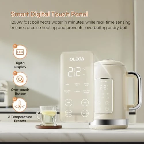 Smart Kettle with Temperature Control — Electric Kettle, OLEGA