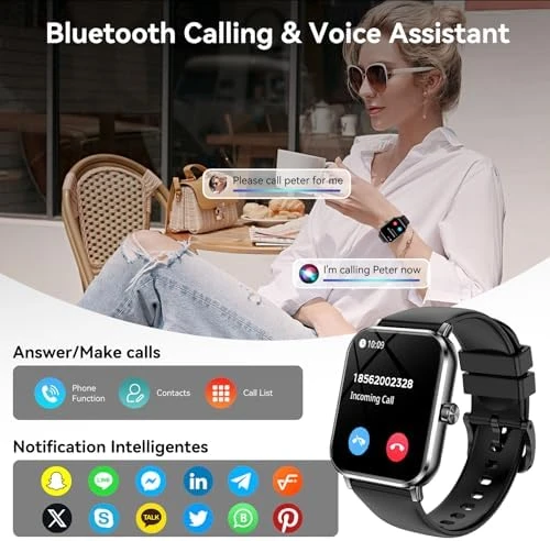 Smart Watch with 1.83" HD Touch Screen, Bluetooth Call — Fitness Tracker, Jacoosa