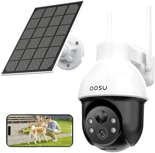 Solar Security Camera Wireless Outdoor System — Security Camera, AOSU