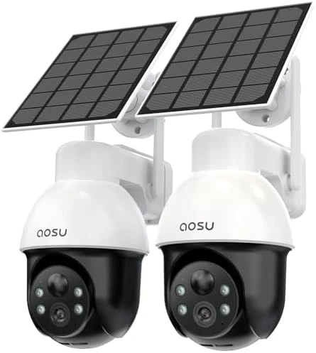 Solar Security Camera Wireless Outdoor System — Security Camera, AOSU