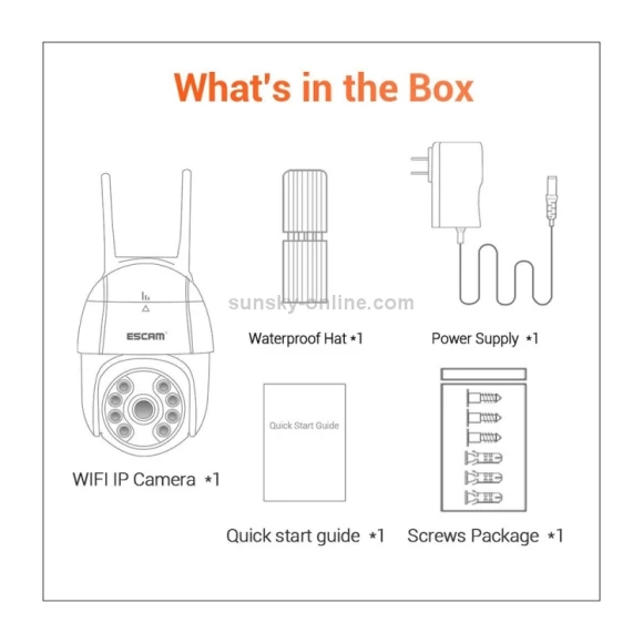 AI Humanoid Detection WiFi IP Camera — Security Camera, ESCAM