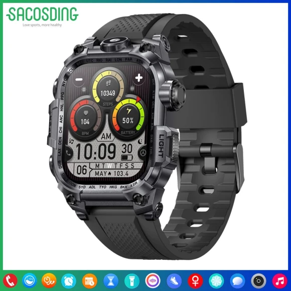 Military Smartwatch with Fitness Tracker — Smart Watch, SACOSDING