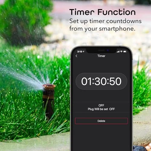 Indoor/Outdoor Smart Plug Weatherproof, 1 Socket Wireless Remote Control and Timer — Smart Plug, Geeni
