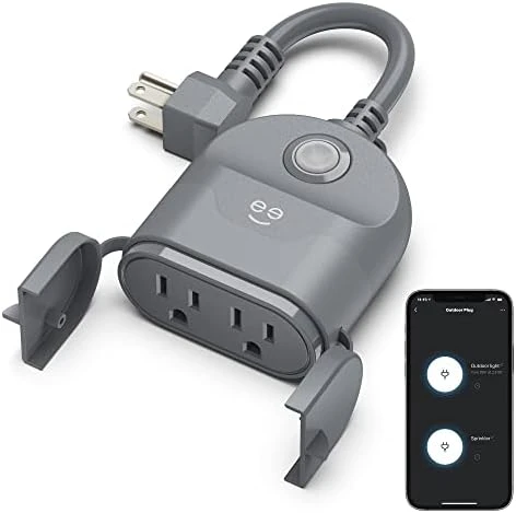 Indoor/Outdoor Smart Plug Weatherproof, 1 Socket Wireless Remote Control and Timer — Smart Plug, Geeni