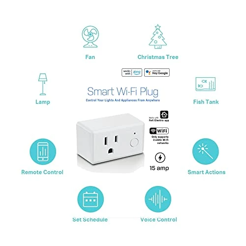 Indoor Smart WiFi Plug (3 Pack) — Smart Plug, Feit Electric