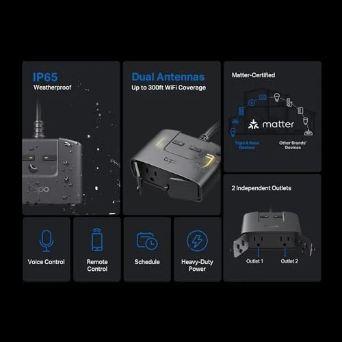 Matter Outdoor Smart Plug — Smart Plug, TP-Link