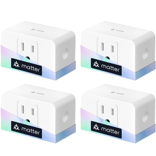 Matter Smart Plug, Energy Monitoring Smart Outlet, Wi-Fi Plug 4 Pack — Smart Plug, meross