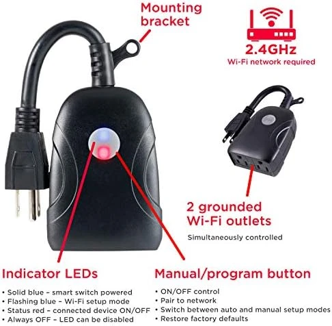 Outdoor Smart Plug Wi-Fi Outlet — Smart Plug, UltraPro