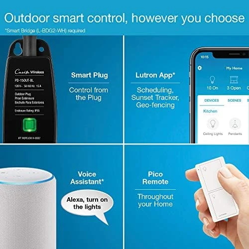 Outdoor Smart Plug with Pico Remote — Smart Plug, Lutron