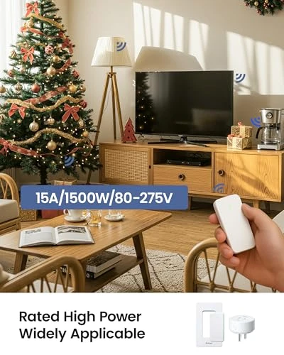Remote Control Outlet Plug Switch, Buckle Design & Removable Wireless Light Switch — Smart Plug, Zoiinet