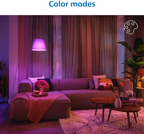 Smart LED Full Color Light Bulb 4-Pack, A19 60W 800LM E26 Indoor — Smart Light Bulb, Philips
