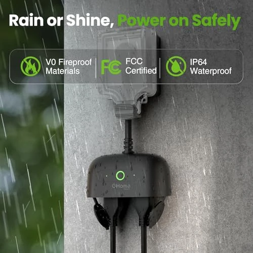 Smart Outdoor Plug Wi-Fi Outlet — Smart Plug, GHome Smart