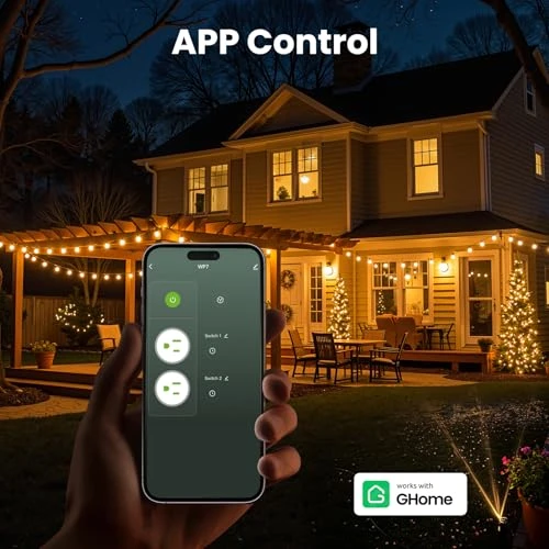 Smart Outdoor Plug Wi-Fi Outlet — Smart Plug, GHome Smart